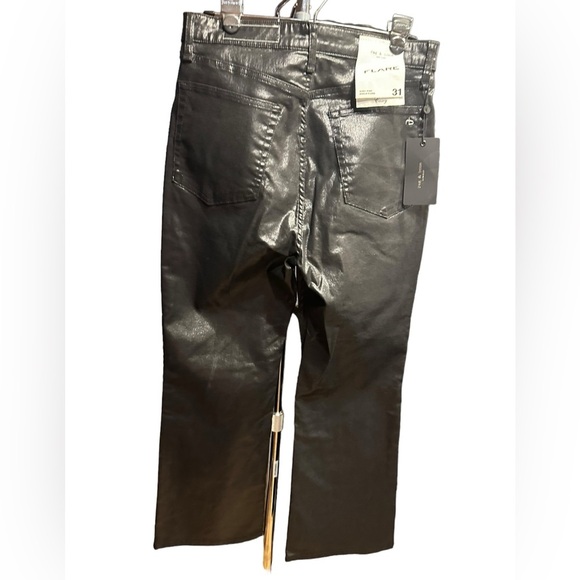 Rag & bone coated black Casey high rise ankle flare jeans size 31 - Picture 4 of 14